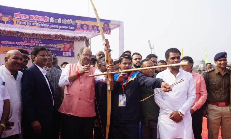 Junior Archery Competition: Education Minister Brijmohan Aggarwal inaugurated the 40th NTPC National Sub Junior Archery Competition